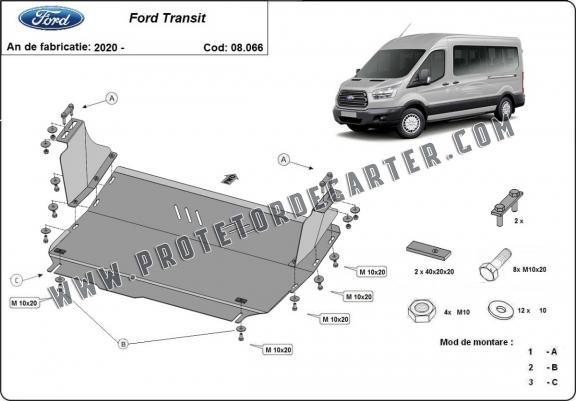 Protetor de Carter de aço Ford Transit- FWD