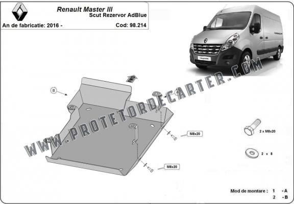 Protetor de aço tanque AdBlue  Renault Master 3  - Model 2