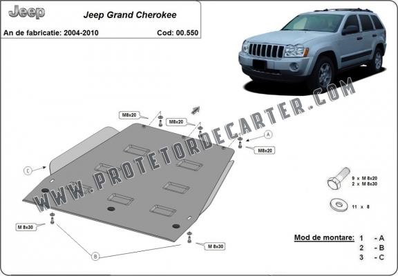  Protetor de caixa de velocidades de aço  Jeep Grand Cherokee