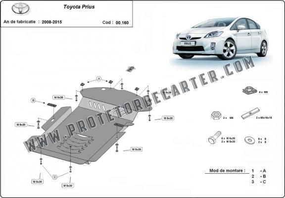 Protetor de conversor catalítico/cat lock Toyota Prius 3