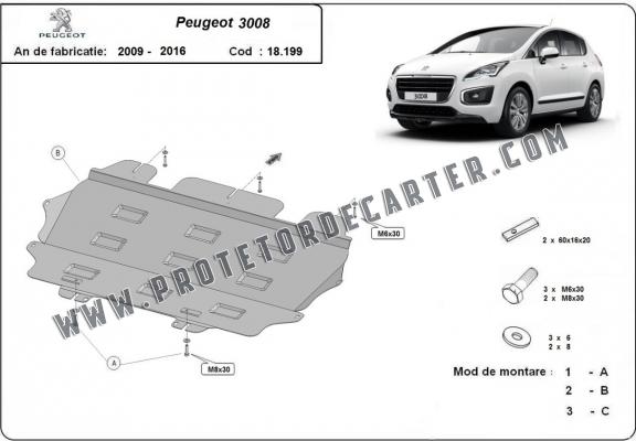 Protetor de Carter de aço Peugeot 3008