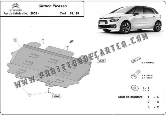 Protetor de Carter de aço Citroen C4 Picasso