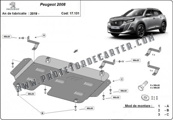 Protetor de Carter de aço Peugeot 2008