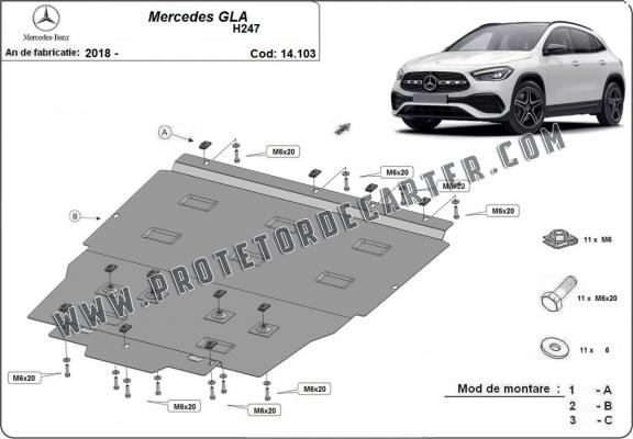 Protetor de Carter de aço Mercedes GLA H247