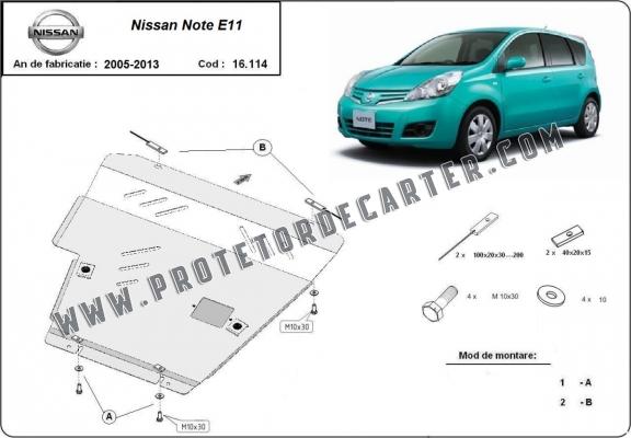 Protetor de Carter de aço Nissan Note