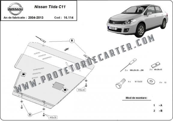 Protetor de Carter de aço Nissan Tiida