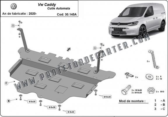 Protetor de Carter de aço VW Caddy - automatic gearbox