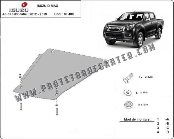  Protetor de caixa de velocidades de aço  Isuzu D-Max