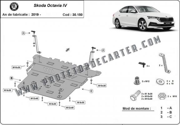 Protetor de Carter de aço Skoda Octavia 4