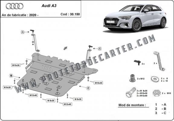Protetor de Carter de aço Audi A3