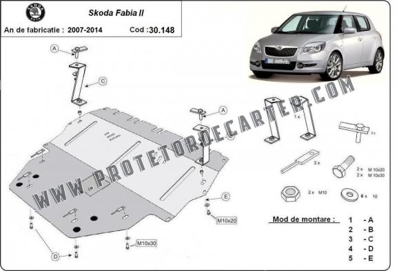 Protetor de Carter de aço Skoda Fabia 2 Diesel