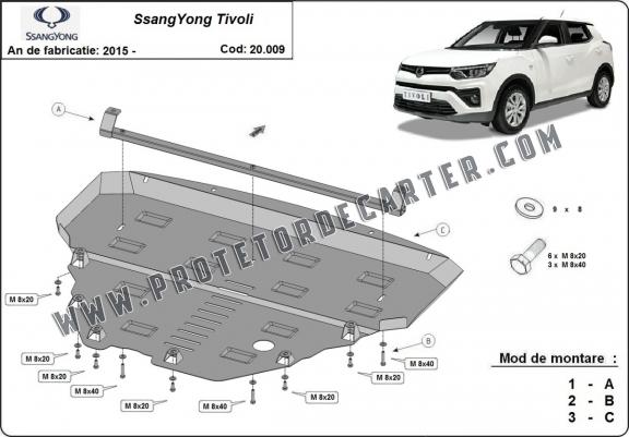 Protetor de Carter de aço SsangYong Tivoli