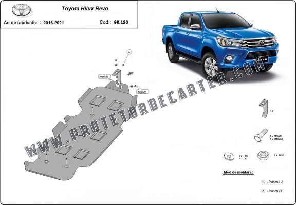 Protetor de aço para o tanque de combustível Toyota Hilux Revo