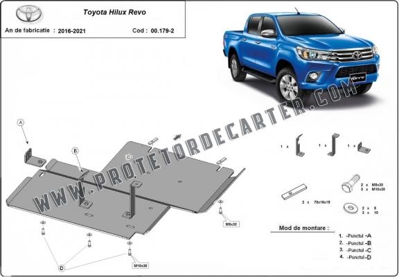 Protetor diferencial de alumínio   Toyota Hilux Revo