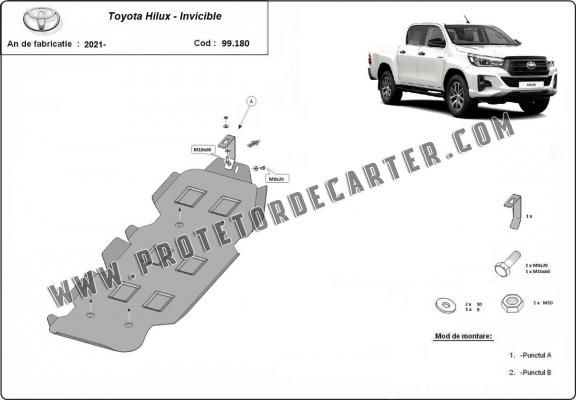 Protetor de aço para o tanque de combustível Toyota Hilux Invincible