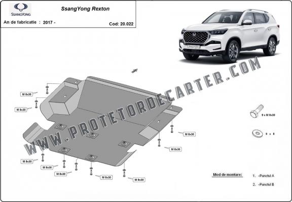 Protetor de Carter de aço SsangYong Rexton 