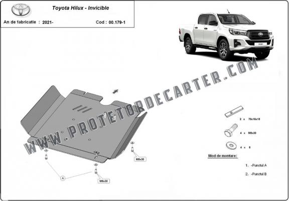  Protetor de caixa de velocidades de alumínio Toyota Hilux Invincible