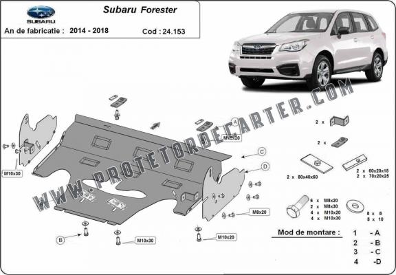 Protetor de Carter de aço Subaru Forester 4