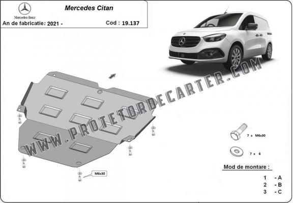 Protetor de Carter de aço Mercedes Citan