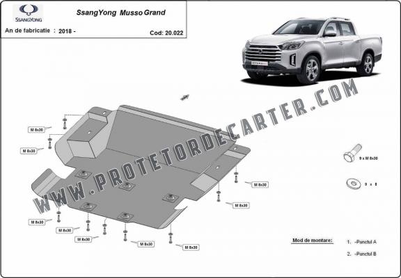 Protetor de Carter de aço Ssangyong Musso Grand