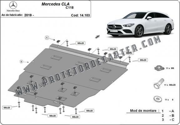 Protetor de Carter de aço Mercedes CLA C118