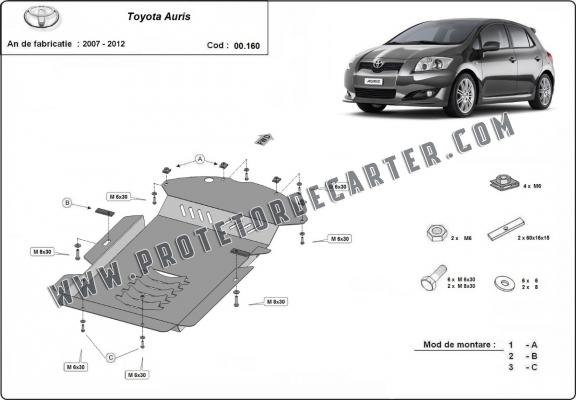 Protetor de conversor catalítico/cat lock Toyota Auris