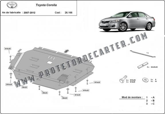 Protetor de Carter de aço Toyota Corolla