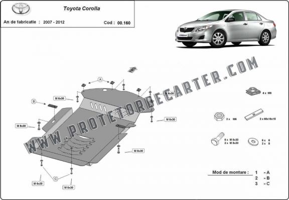 Protetor de conversor catalítico/cat lock Toyota Corolla 