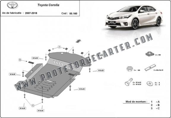 Protetor de conversor catalítico/cat lock Toyota Corolla 