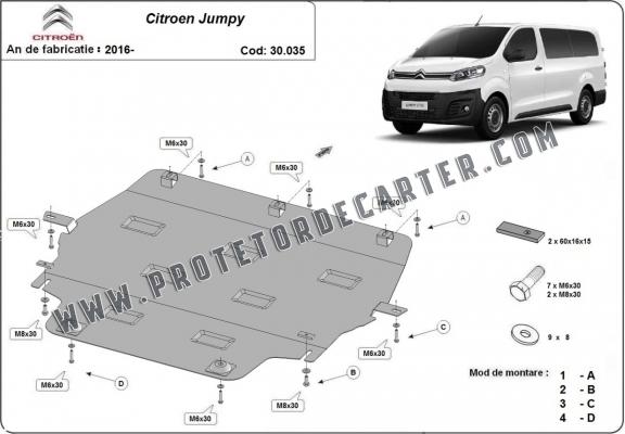 Protetor de Carter de aço Citroen Jumpy