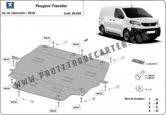 Protetor de Carter de aço Peugeot Traveller