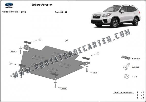  Protetor de caixa de velocidades de aço Subaru Forester 5