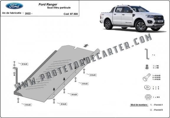 Protetor de aço para DPF Ford Ranger