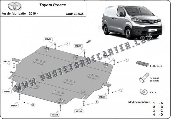 Protetor de Carter de aço Toyota Proace