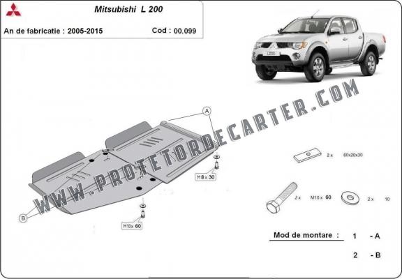 Protetor de aço para caixa de velocidades Mitsubishi L 200