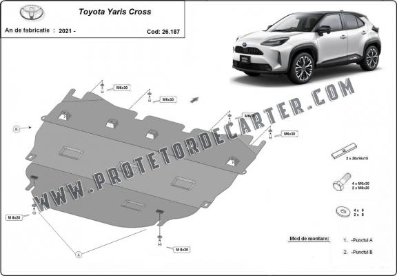 Protetor de Carter de aço Toyota Yaris Cross XP210