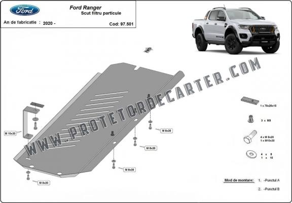 Protetor de aço para DPF Ford Ranger