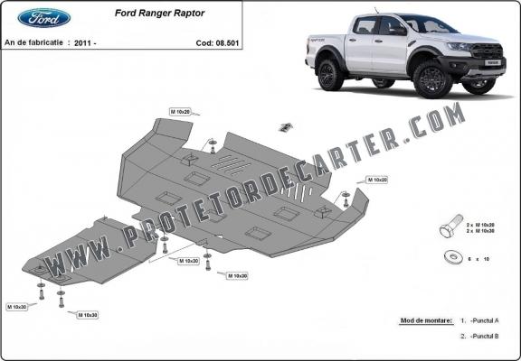 Protetor de Carter de aço Ford Ranger Raptor