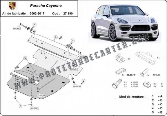 Protetor de Carter de aço Porsche Cayenne