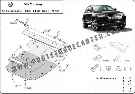 Protetor de Carter de aço Volkswagen Touareg 7L