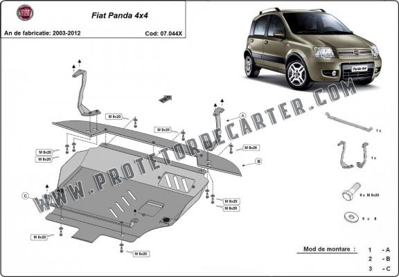 Protetor de Carter de aço Fiat Panda 4x4