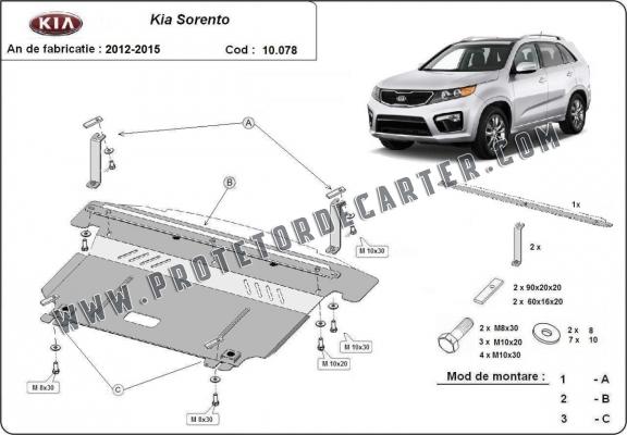 Protetor de Carter de aço Kia Sorento XM