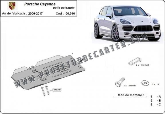  Protetor de caixa de velocidades automática de aço  Porsche Cayenne