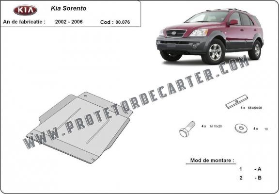  Protetor de caixa de velocidades de aço  Kia Sorento