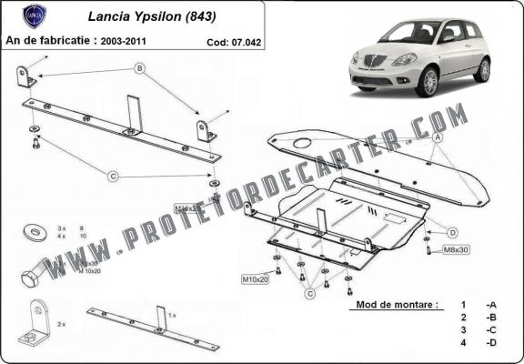 Protetor de Carter de aço Lancia Ypsilon (843)