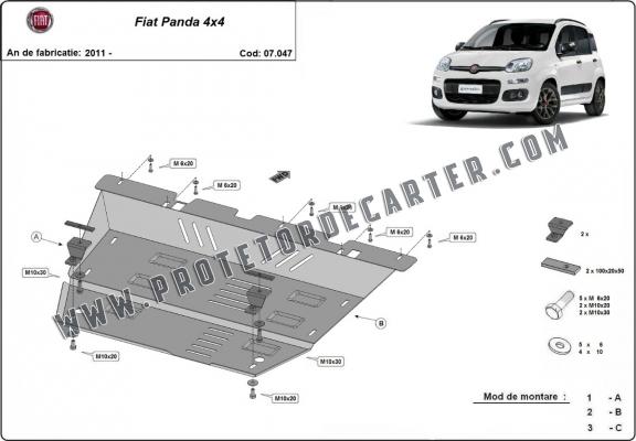 Protetor de Carter de aço Fiat Panda 4x4