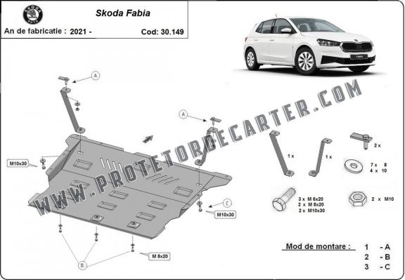 Protetor de Carter de aço Skoda Fabia