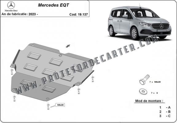 Protetor de Carter de aço Mercedes EQT