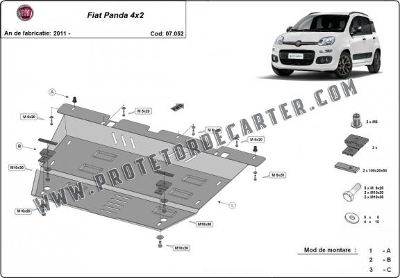 Protetor de Carter de aço Fiat Panda 4x2