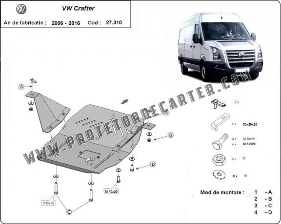 Protetor de Carter de aço Volkswagen Crafter